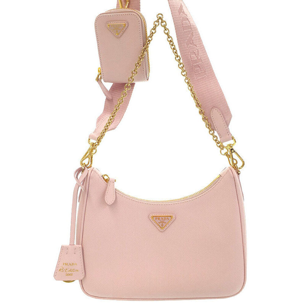 Prada ReEdition 2005 ReNylon Chain Bag Pink